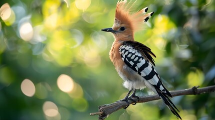 Eurasian or common hoopoe bird