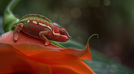 Canvas Print - bug on a green leaf