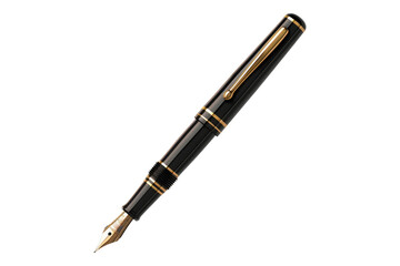 A fountain pen with a touch of classic isolated on transparent background