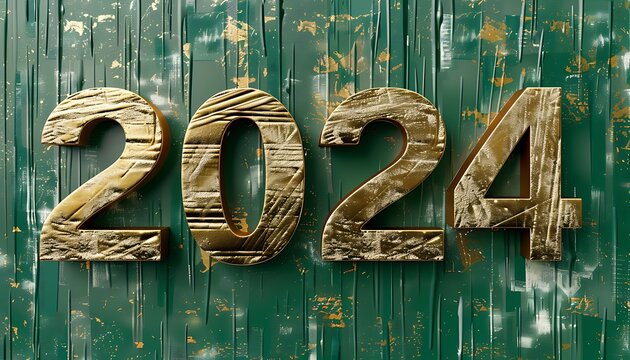 2024 text effect wooden texture background