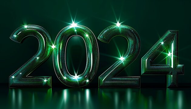 text effect 2024 dark background