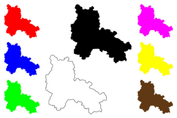  Lang Son Province (Socialist Republic of Vietnam, Subdivisions of Vietnam) map vector illustration, scribble sketch Tinh Lang Son map