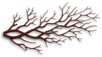 Highquality isolated tree branch cutout for design projects on white background.