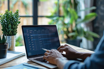Businessmen work in offices