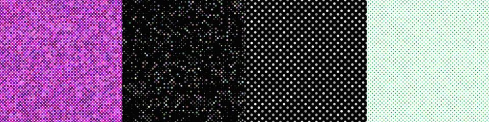 Poster - Seamless geometric dot pattern background set