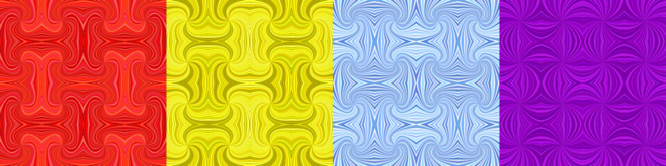Poster - Abstract seamless curved stripe pattern set