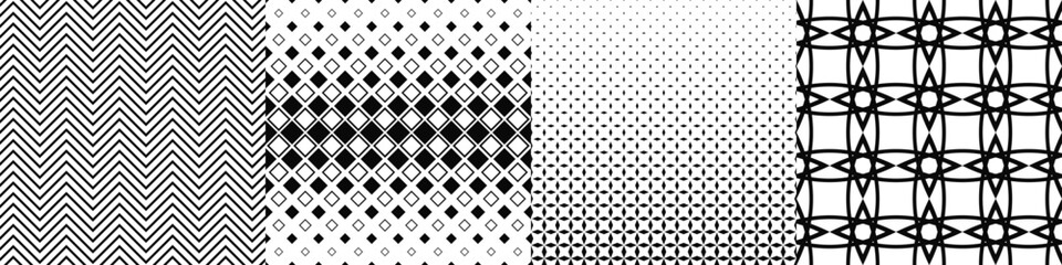 Poster - Black and white pattern collection