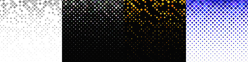 Poster - Abstract diagonal square pattern collection