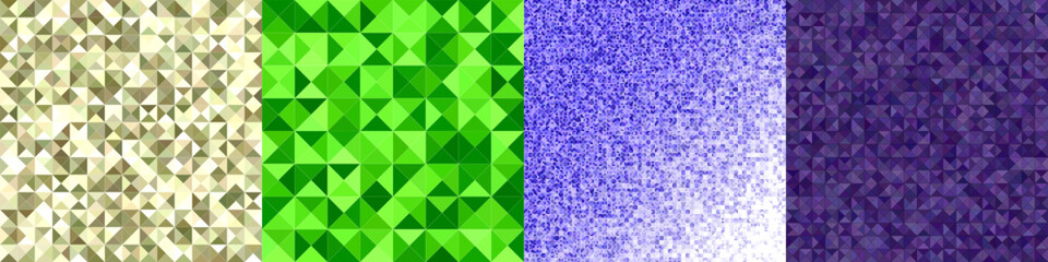 Poster - Abstract triangle polygon background set