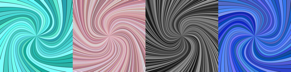 Poster - Abstract geometric ray burst background set