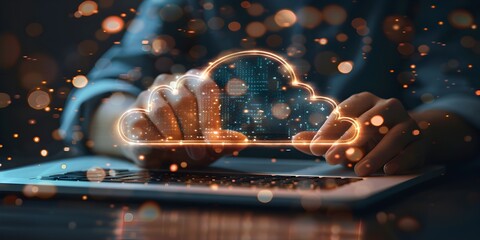 Poster - Remote Worker Accessing Cloud Based Company Resources for Flexible and Productive Digital Business Communication