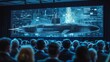 © Dmitry - A technology conference captivates attendees with large-screen visualizations of the intricate designs inherent in militarized submarines, showcasing the depth of naval engineering.