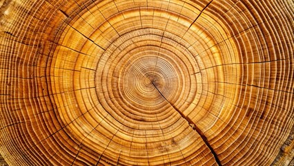 Poster - Close-up of tree rings showing the growth patterns and age of the tree, dendrology, modern science, tree rings