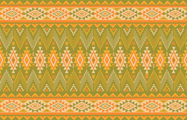 pattern in ethnic concept. There are geometric shapes in this ethnic pattern makes it looks Indian style This ethnic design is suitable for textile industry, fashion industry and also home decorating