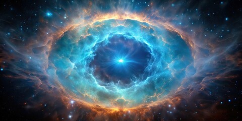Wall Mural - ethereal image of a cerulean cosmos nebula, ethereal, cerulean, cosmos, nebula, space, universe, blu