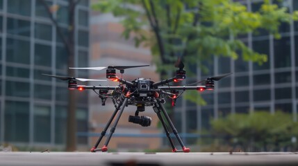 Poster - Capture the versatility of robotic drones capturing aerial footage for progress reports and project documentation.