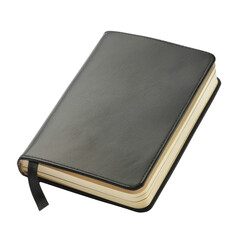 Wall Mural - Closed Black Leather Notebook