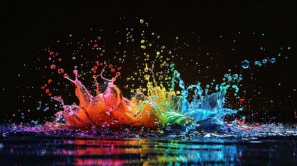 Canvas Print - Rainbow Splash