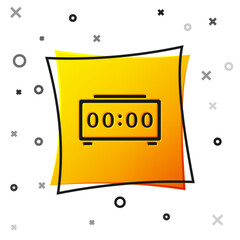 Poster - black digital alarm clock icon isolated on white background. electronic watch alarm clock. time icon
