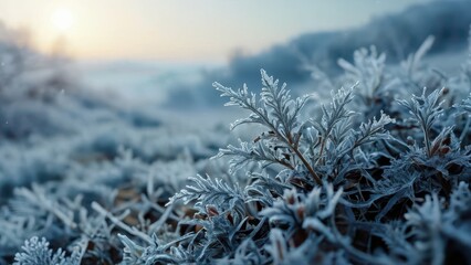 Poster - Frozen Foliage in a Winter Wonderland.