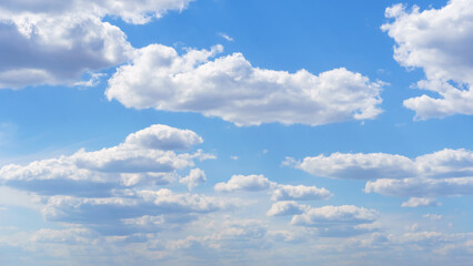 Wall Mural - beautiful blue sky with soft white clouds for abstract background