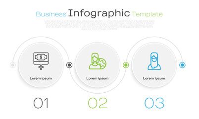 Canvas Print - Set line Money growth woman, Women from different countries and Muslim in hijab. Business infographic template. Vector