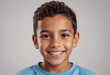 © jarntag - Portrait view of a regular happy smiling Morocco boy, ultra realistic, candid, social media, avatar image, plain solid background