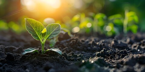 Poster - sustainable farming practices sprouting environmental conservation