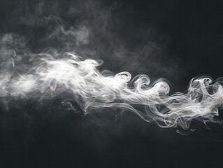 Poster - Capturing white smoke against a black backdrop creates a dramatic monochrome look, perfect for enhancing graphic designs.