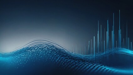 Poster - Technology-inspired abstract blue gradient for digital themes