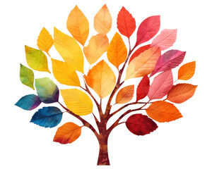 Poster - PNG Autumn leaves art pattern drawing.