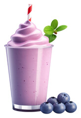 Canvas Print - PNG Blueberry smoothie dessert fruit.