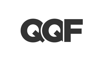 Poster - QQF logo design template with strong and modern bold text. Initial based vector logotype featuring simple and minimal typography. Trendy company identity.