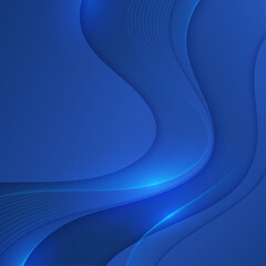 Abstract technology blue background with 3d concept. abstract particles blue wave background banner