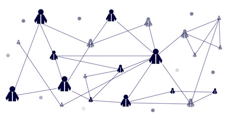 Poster - Abstract human connections background. Social network concept.