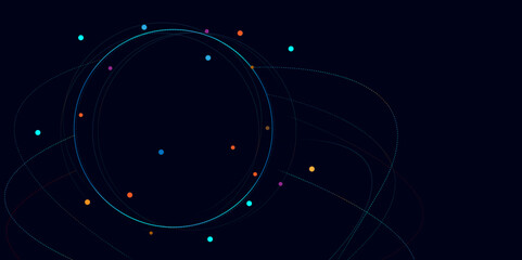 Poster - Global network connection or communication and social network concept background. Futuristic globe data network elements background