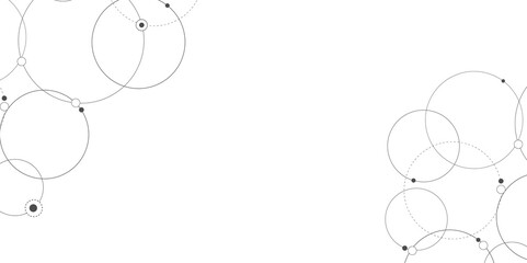 Vectors Geometric circuit dots and lines connection for communication technology and social network concept background.