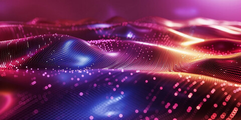 Wall Mural - Beautiful wavy shimmering digital background