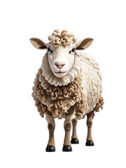 3d animation sheep on white