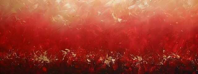 Poster - Abstract Red Gold Canvas Painting Art