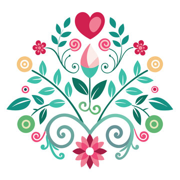 Flourish vector design elements for wedding invitation with white background
