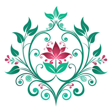 Flourish vector design elements for wedding invitation with white background
