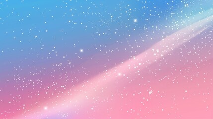 Poster - Dreamy Pastel Gradient with Sparkling Stars