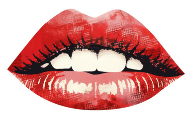 Wall Mural - PNG Lips lipstick cosmetics document.