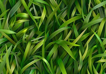 Wall Mural - seamless green grass texture background pattern