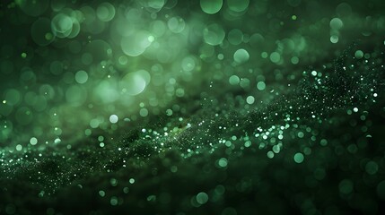 Wall Mural - abstract green glitter bokeh background