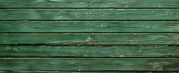 Poster - Green Wooden Plank Texture Background