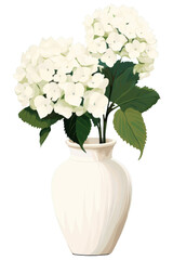 Wall Mural - PNG Hydrangea vase flower plant.