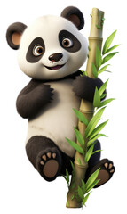 Sticker - PNG Bamboo wildlife cartoon mammal.