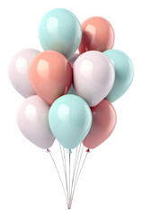 Canvas Print - PNG Party balloons anniversary celebration decoration.